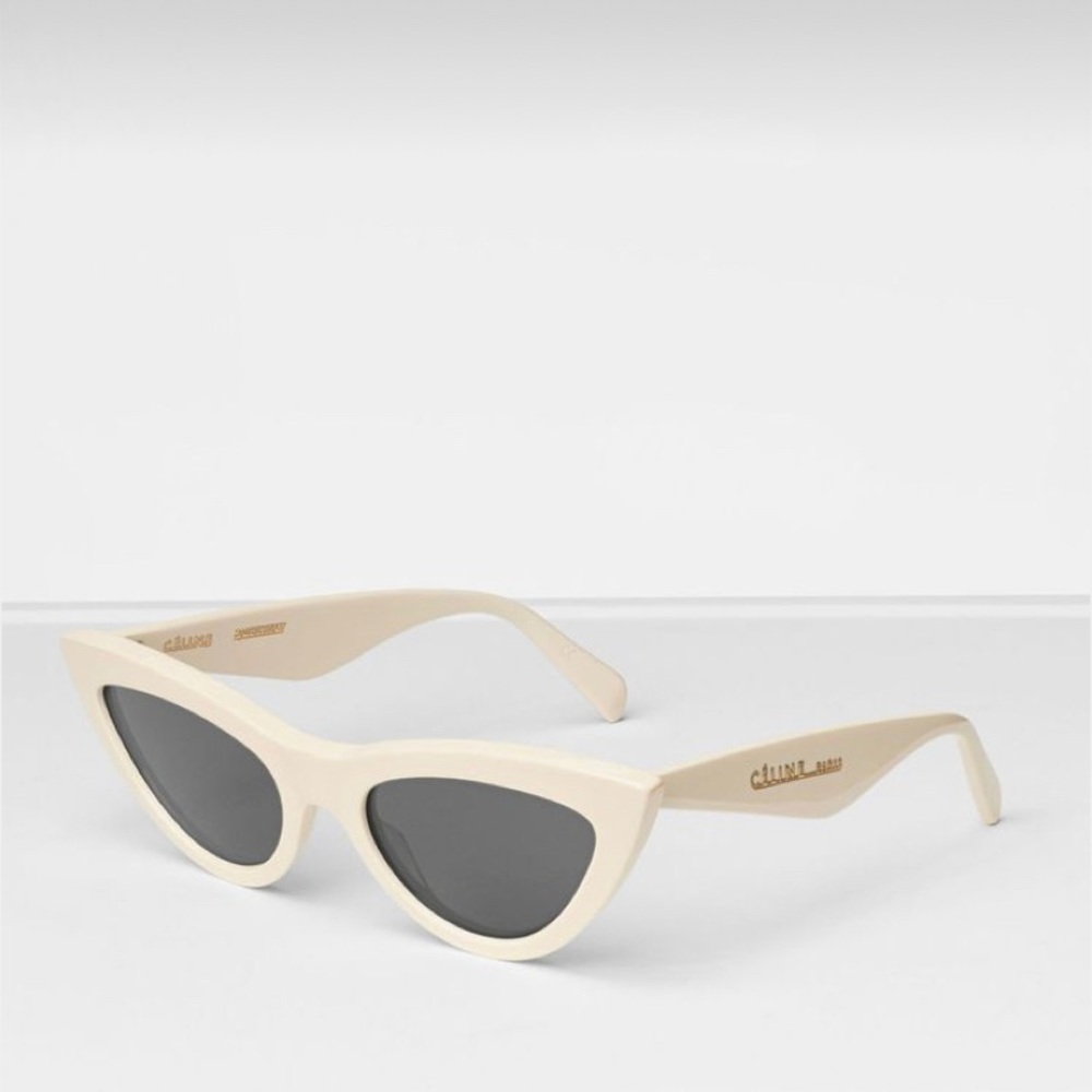 Celine Acetate Ivory Cat Eye Sunglasses